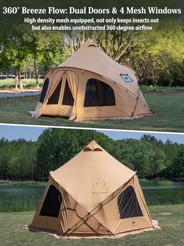 Carpa Bell Canvas con Estufa para 4 Personas miniatura 2