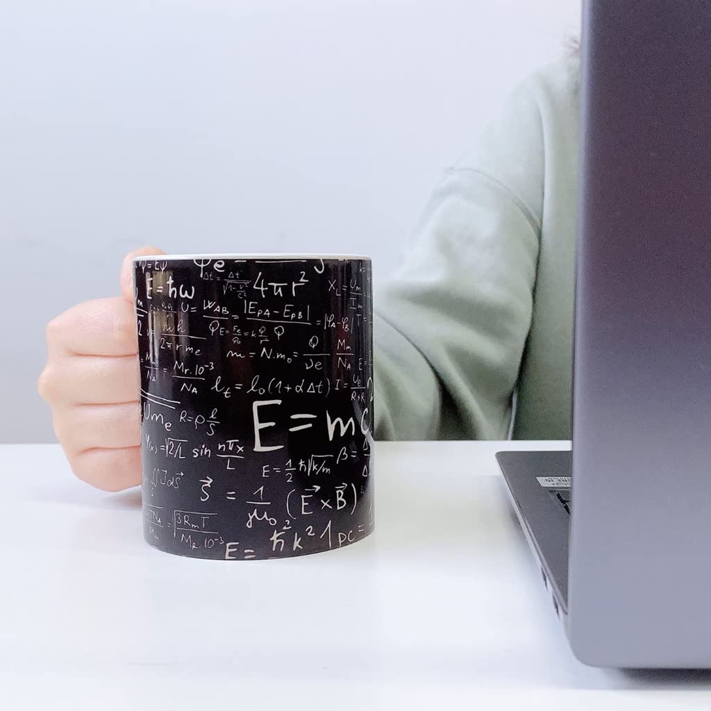 Tasse Farbwechsel, Tasse Farbwechsel Personalisiert, Kaffeetassen Mit Sprüchen Lustig, Kühle Kaffeetassen, Keramische Kaffeetasse, Magische Tasse Mit Physik-Formel, Tee Tasse, 350 Ml / 12 Oz