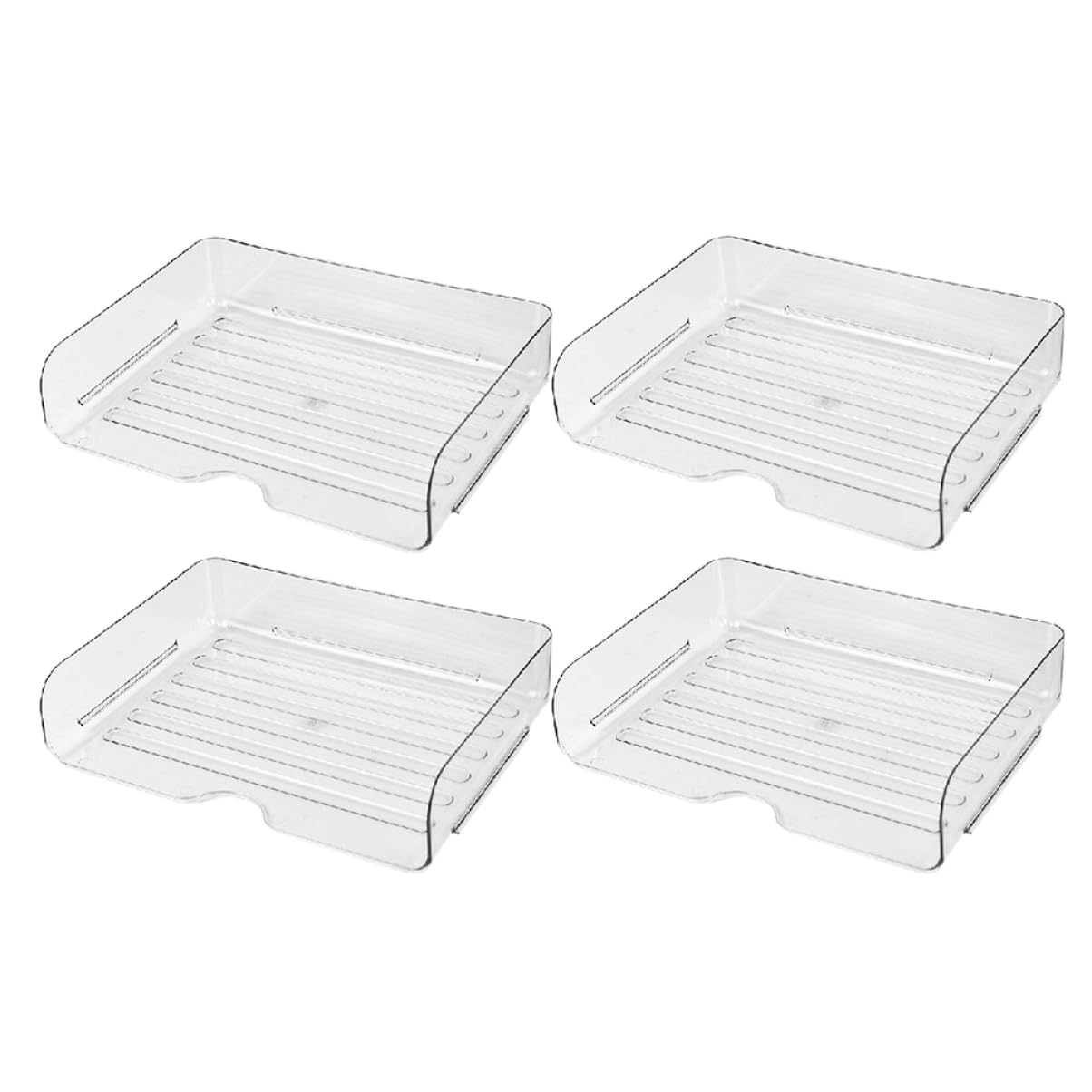 NUOBESTY 4stücke Teilige Stapelbare Papierablagen Schreibtischablagen Für Büro Papier-organizer Stapelbare Ablagen Schreibtisch-papierablage Aktenständer Büro-organizer Ablage Für