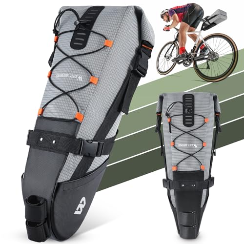 XIQI Fahrrad Satteltasche - 10L Wasserdicht Fahrradtasche Fahrradsitz...