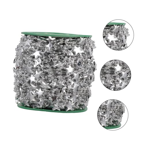 Décoration de Noël : chaîne de perles pentagramme pour sapin sans vide