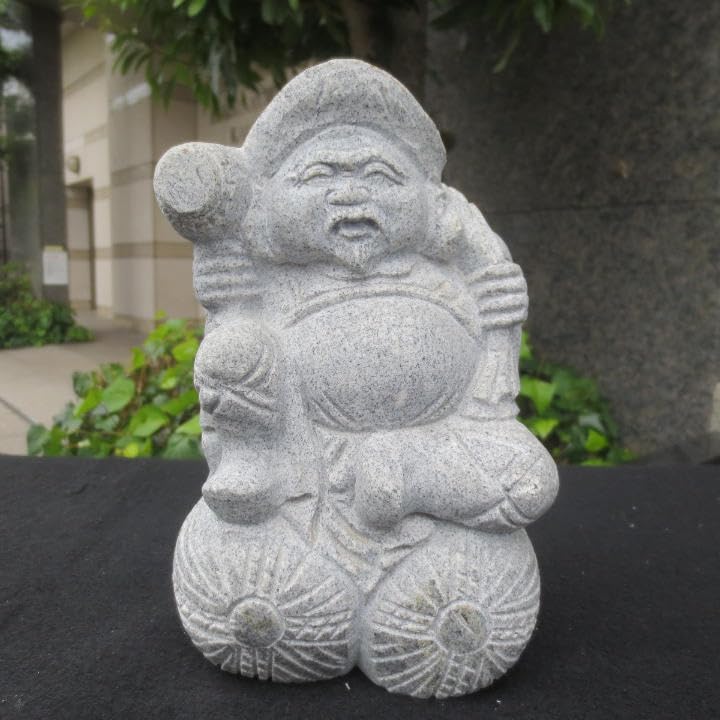 Amazon.co.jp: 大黒天（B） 大黒様 置物 オブジェ 縁起物 雑貨 御影石 