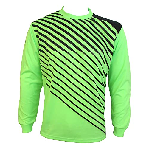 Vizari Arroyo Soccer Goalkeeper Jersey Long Sleeve Padded Goalie Shirt for Maximum Protection and Performance, Green/Black, Youth Large