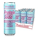 Barebells Protein Soda Sweet Cherry Sugar Free 10g Protein 200mg Caffeine B Vitamins Sparkling Energy Drink Ready to Drink 12 Fl Oz
