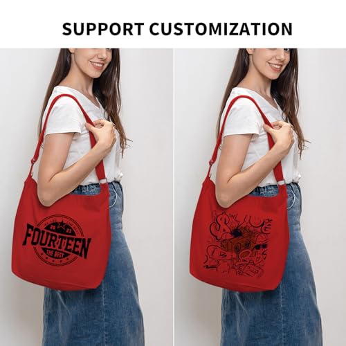 Image of Women's blank large Size Canvas Crossbody Tote Handbags Shoulder Bag Hobo Casual Tote Diy /gifts