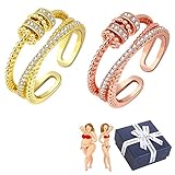 Moissanite Spinner Ring: Diese Zappelringe sind perfekt für Menschen, die bei Angstzuständen, Depressionen und Schlaflosigkeit helfen. Beschleunigen Sie den Stoffwechsel und befreien Sie Lymphknoten.