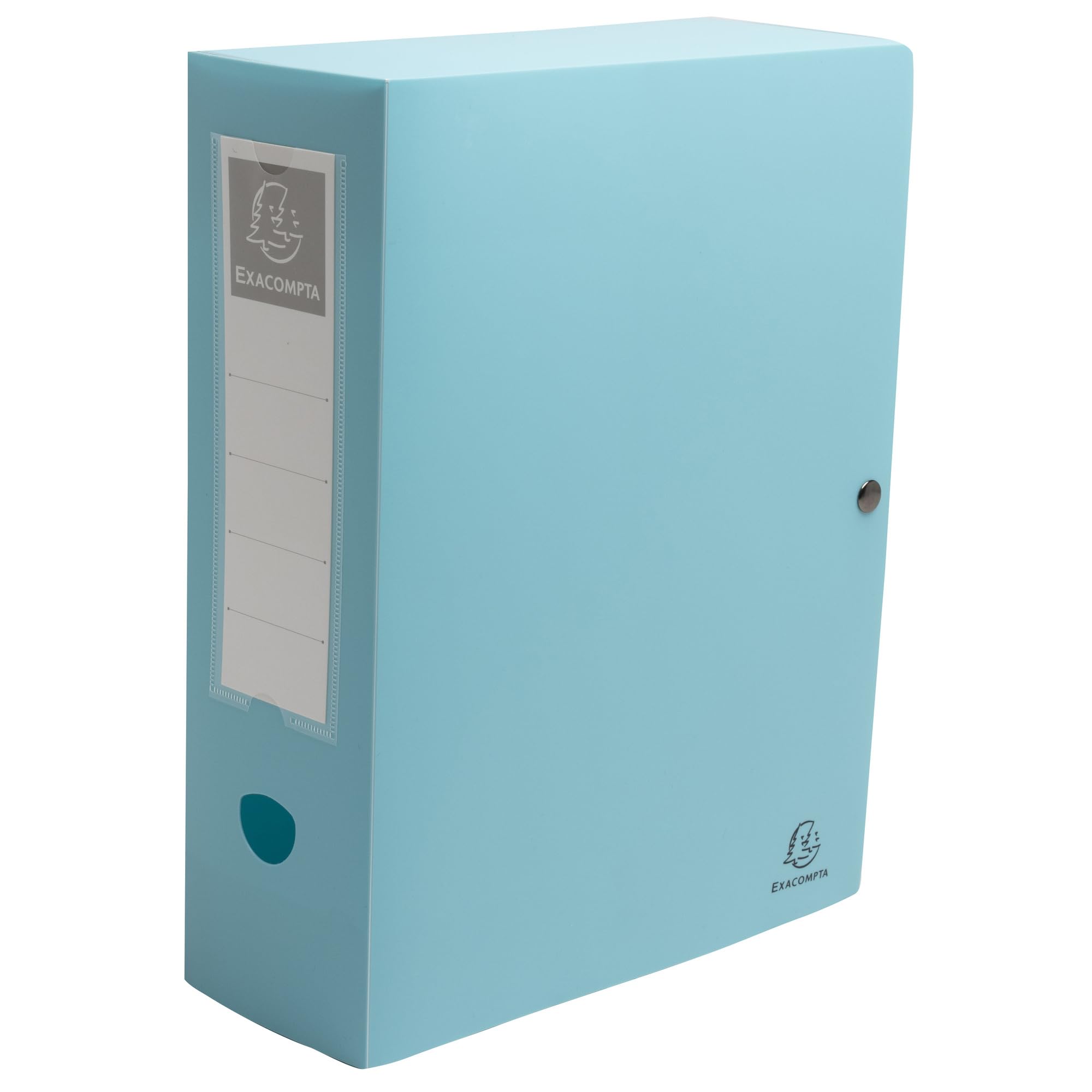 Exacompta - Réf. 89470E - Carton de 5 boîtes de classement avec fermeture à pression Skandi - en PP recyclé rigide - dos 10 cm - dim 25 x 33 cm - PP recyclé Skandi - pour A4 - couleurs assorrties