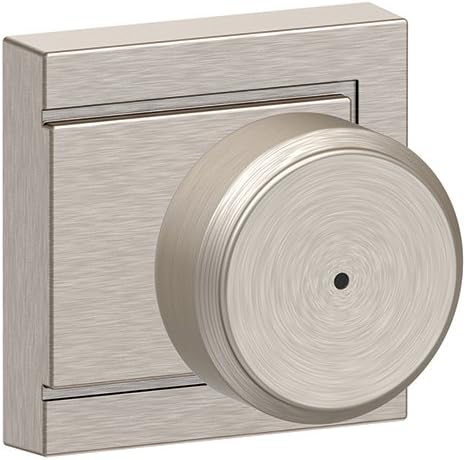 Schlage F40 BWE 619 ULD - Pomo para cama y baño níquel satinado