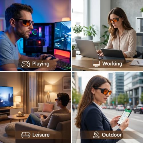 Image of Eyekepper Blue Light Glasses for Woman /Men /Women, Blocking, Fit over Amber