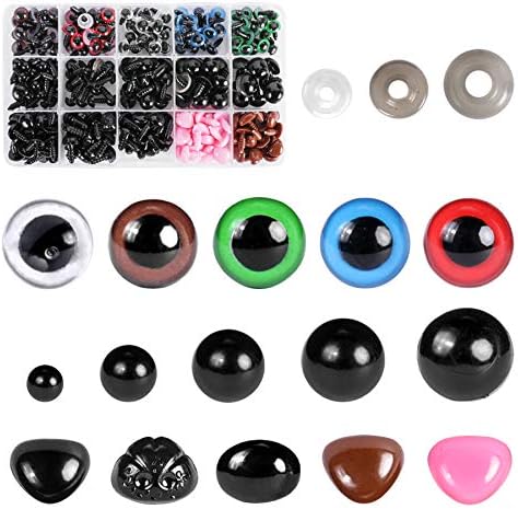 CHE 75Pcs Yeux Et Nez De Sécurité En Résine De Différentes Tailles