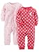 Produktbild Simple Joys by Carter's 2-pack Cotton Footless Sleep and Play Footie, Pink Dragonfly/Dot, 0-3 Months