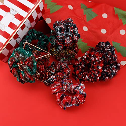 12 Pack Christmas Scrunchies Elastics Band Hair Scrunchies Velvet Scrunchy Elastic Hair Bobbles Scrunchies Jaciya Hair Ties Ponytail Holder Hair Accessories For Women Girls #TOP6