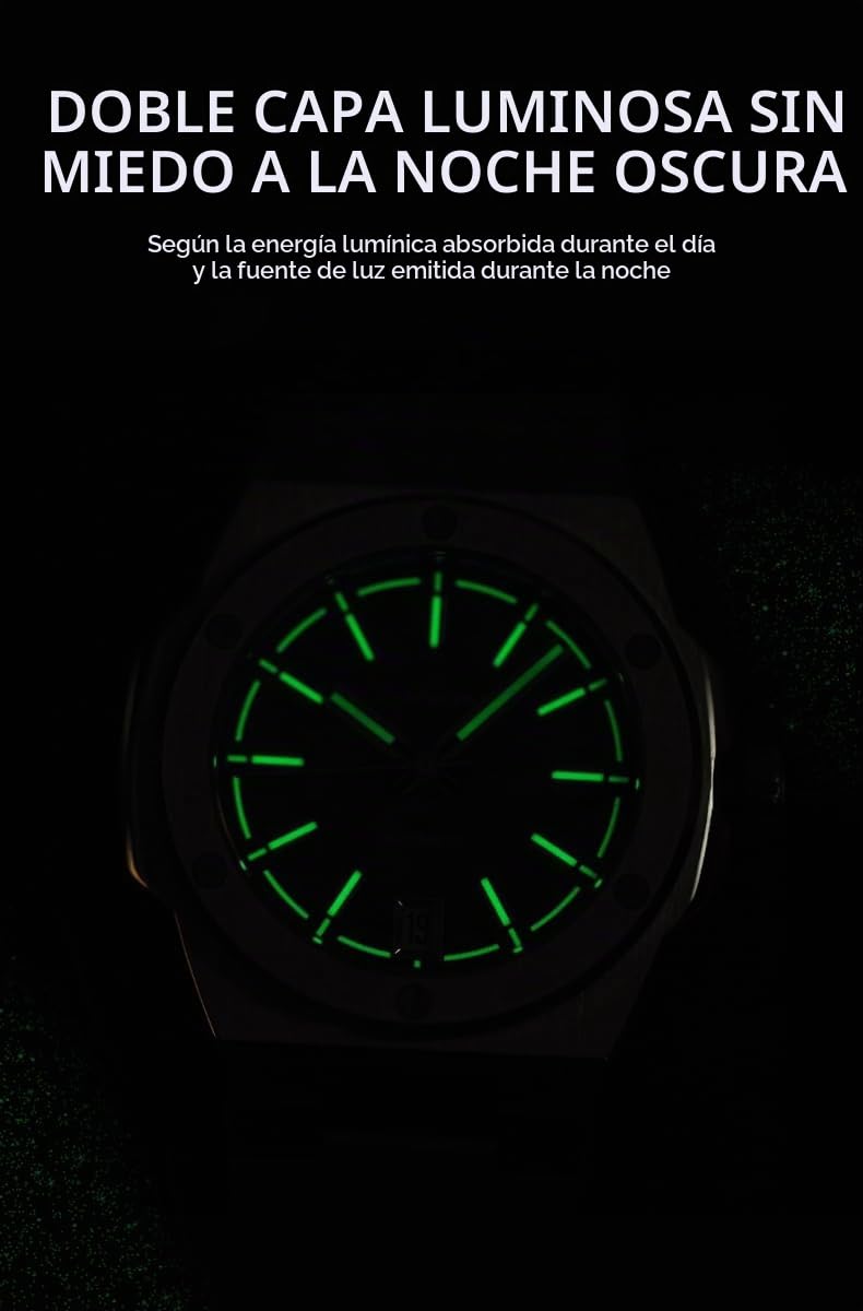 TACTO Specht & Söhne - Reloj deportivo de diseño único para hombre, Japón NH35 Movt, reloj de pulsera mecánico automático, color azul, cristal de zafiro resistente al agua hasta 50 m
