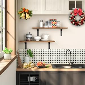 Hoobrofloatingwallshelves154inchfloatingshelvessetof2wallmountedshelfstorageshelveswithmetalbracketsforlivingroombedroomstudybathroomrusticbrownandblackbf42bjp201 Urban Country Home Decor Hoobro floating wall shelves 154 inch floating shelves set of 2 wall mounted shelf storage shelves with metal brackets for living room bedroom study bathroom rustic brown and black bf42bjp201 urban country home decor