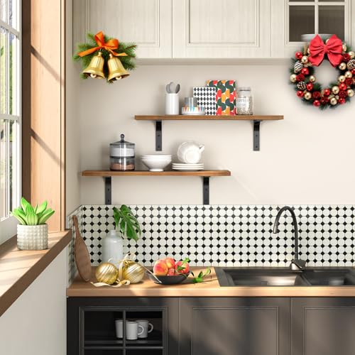 Hoobrofloatingwallshelves154inchfloatingshelvessetof2wallmountedshelfstorageshelveswithmetalbracketsforlivingroombedroomstudybathroomrusticbrownandblackbf42bjp201 Urban Country Home Decor Hoobro floating wall shelves 154 inch floating shelves set of 2 wall mounted shelf storage shelves with metal brackets for living room bedroom study bathroom rustic brown and black bf42bjp201 urban country home decor