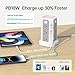Surge Protector Power Strip Tower with PD18W USB C Port,10FT Extension Cord with 12 AC Mutiple Outlets 5 USB Charging Ports, PASSUS Power Tower Surge Protection for Home Office Dorm Room