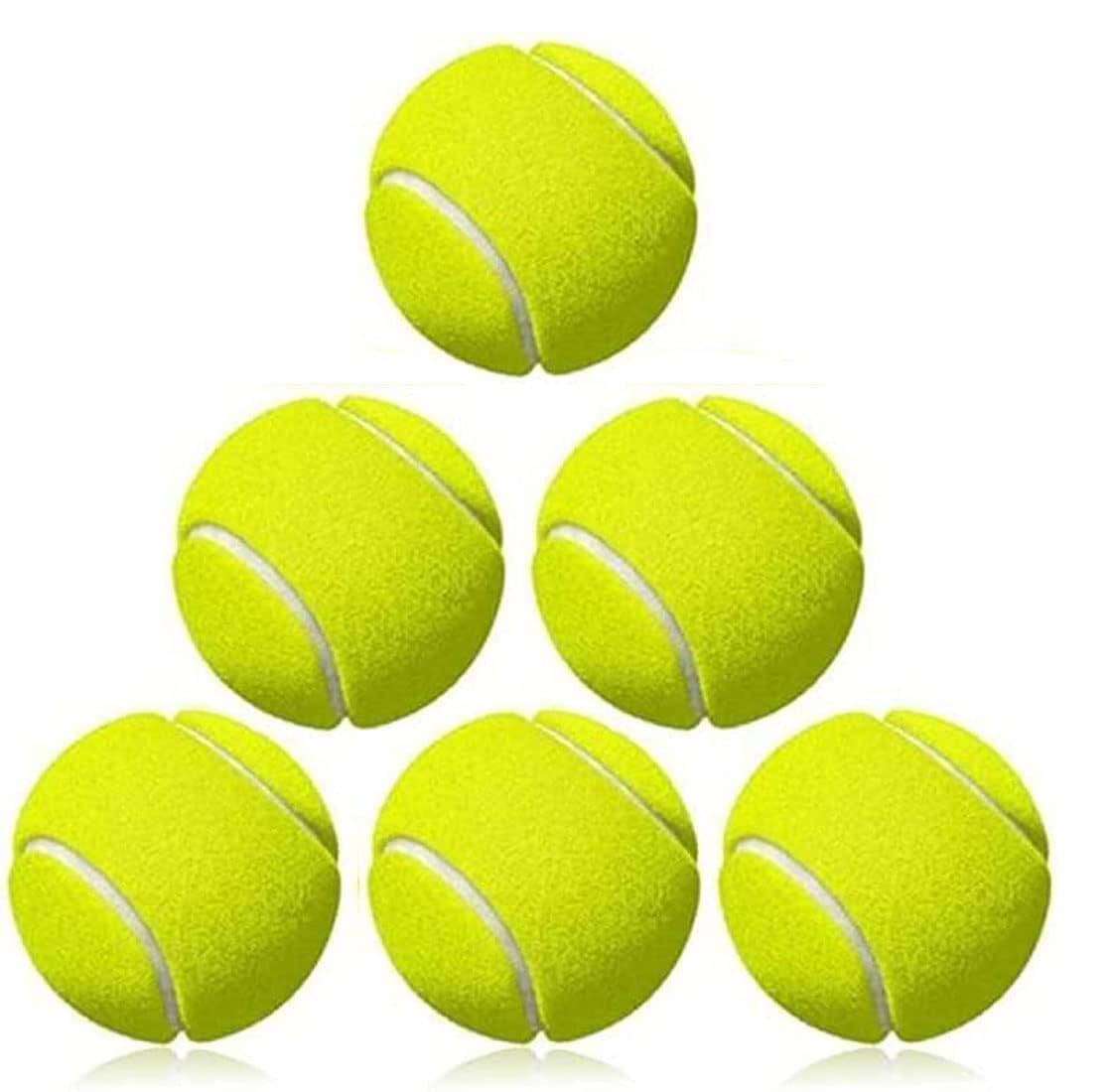 Rubber Soft&Light Weight Cricket Tennis Balls for All Age Group,Recommended for Indoor/Outdoor Street & Beach Cricket,Playing with Pets,Practice,Training (Pack of Six),Neon Green-image-28