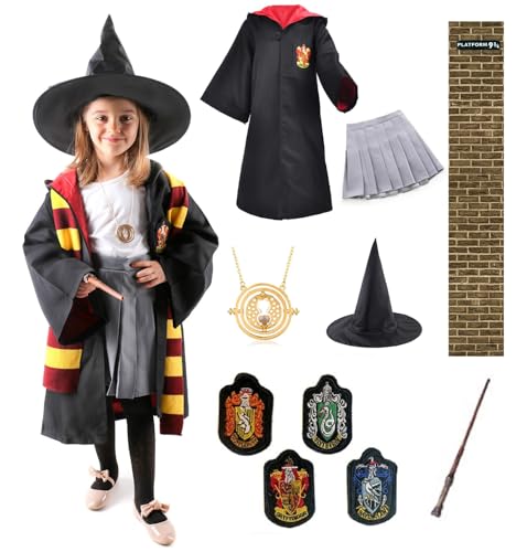Vestido, Disfraz de Mago, Harry, Hermione, para niños, Escuela de Magia, Halloween, Carnaval, Baile...