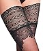 FALKE Women's Ceremonial 20 Denier Thigh Highs, Floral Lace Band with Non Slip Grip, Fine Sheer Transparent, Nylon, 1 Pair