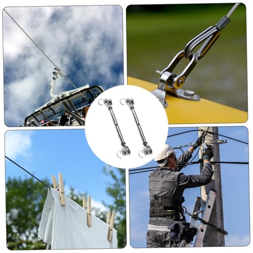 2 piezas Tensores de Cierre para Cable de Acero Inoxidable con Mandíbula para Ajustar Tensión, Uso Industrial miniatura 4