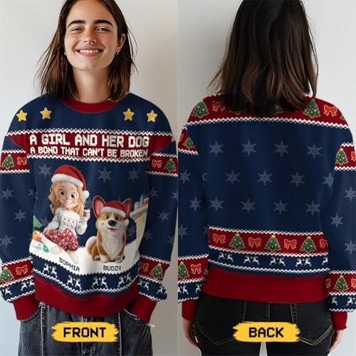 Pawfect House Custom Unisex Ugly Sweatshirt, Personalized Christmas Sweatshirts Gifts for Dog Cat Lovers, Pet Lover Gifts3