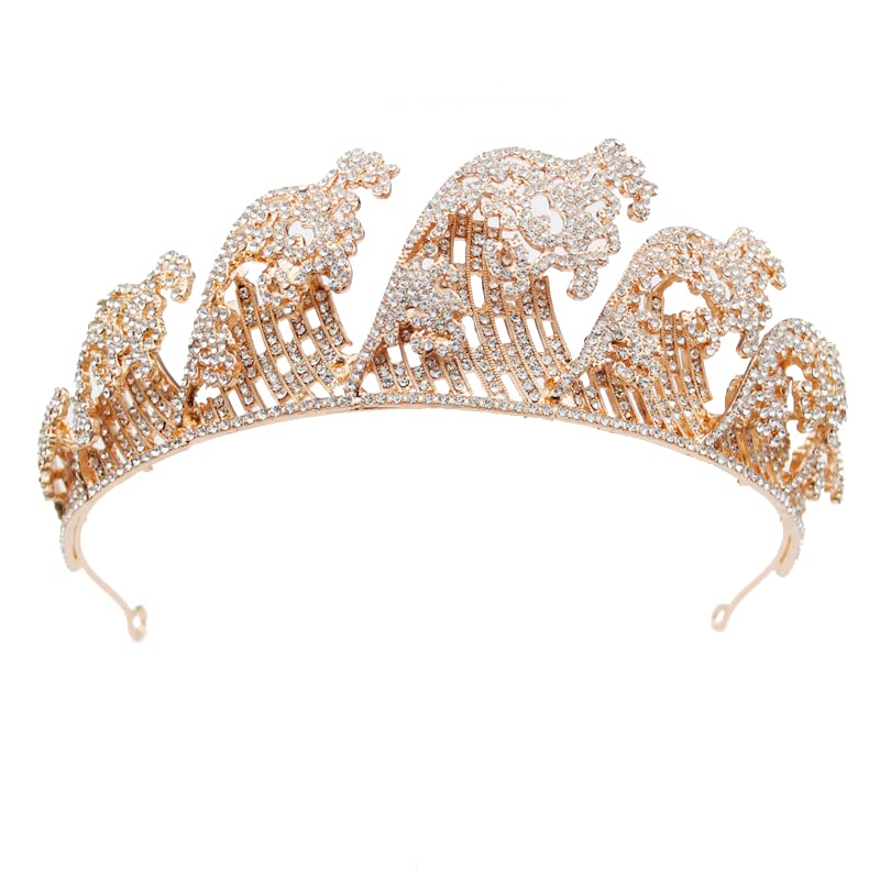 Tiaras y coronas de diamantes de imitación para novias y reinas de bodas