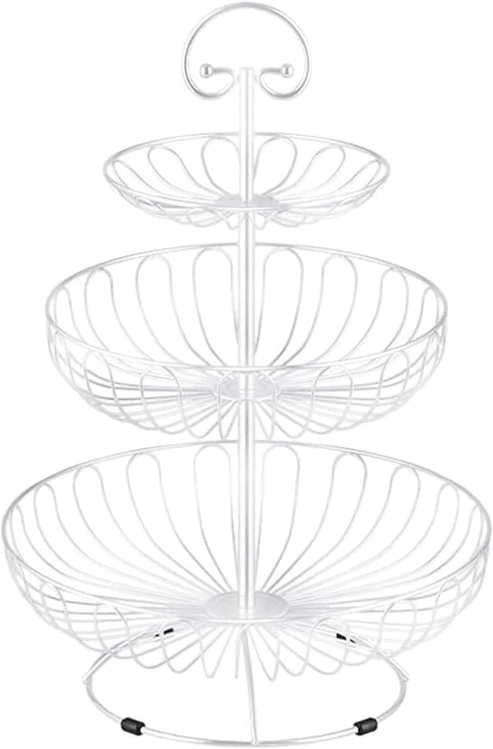 Mnuvxzaewf Wit Kitchen Countertop Fruit Rack-3 Tier Basket Bowl Stand For(Wit)