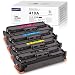 Produktbild SWISS TONER CF410A Kompatibel für HP 410A CF410A CF411A CF412A CF413A Toner für HP Color Laserjet Pro MFP M477fdw M477fdn M477fnw M377dw M452dn M452nw Drucker (BK/C/M/Y)
