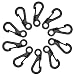 SZHOWORLD 10PCS/LOT Mini SF Spring Backpack Clasps Climbing Carabiners EDC Keychain Camping Bottle Hooks Paracord Tactical Survival Gear (Black)