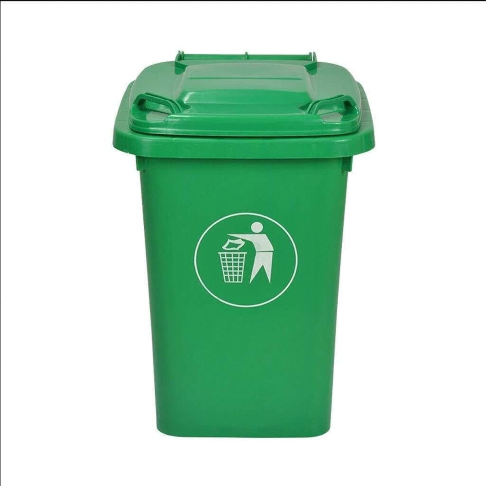 VITIWEDTY Industrial Large Capacity Outdoor Trash Can with Foot Pedal and Lid, Wheeled Garbage Bin for Commercial Waste Recycling in Kitchen (100L)