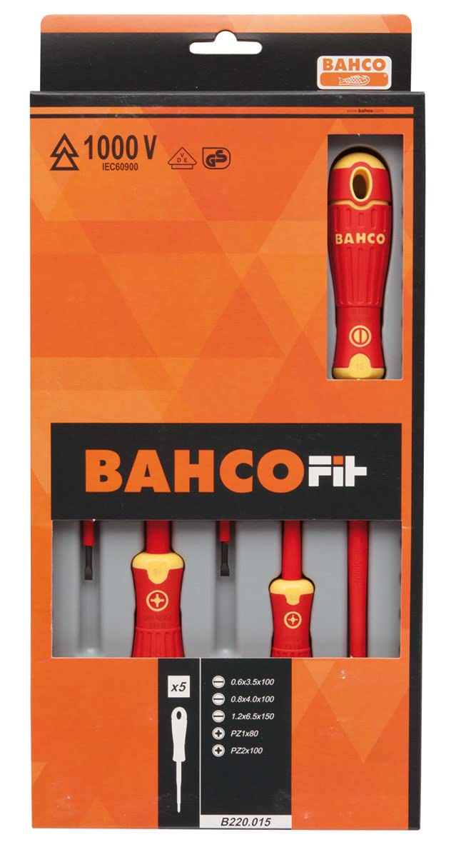 BAHCOFIT Insulated Screwdriver Set, 5 Piece