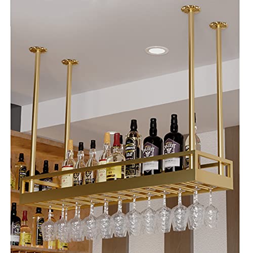 Porte-verre à vin suspendu en métal robuste style rustique DASHADAO - 3