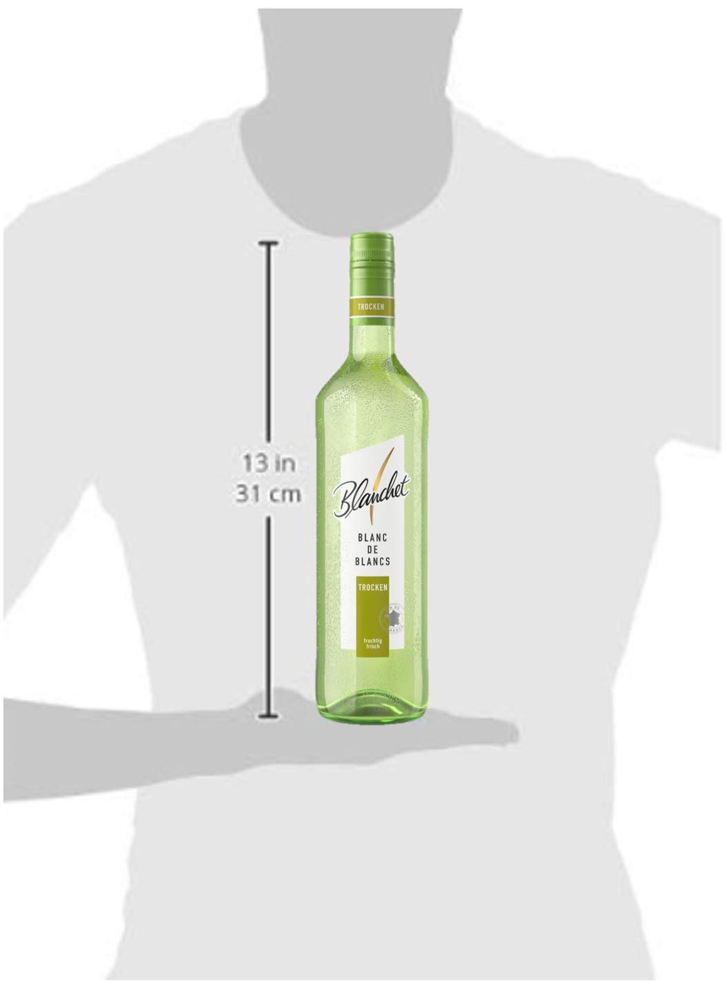 Blanchet Blanc de Blancs Trocken - Trockener Weißwein (6 x 750 ml)