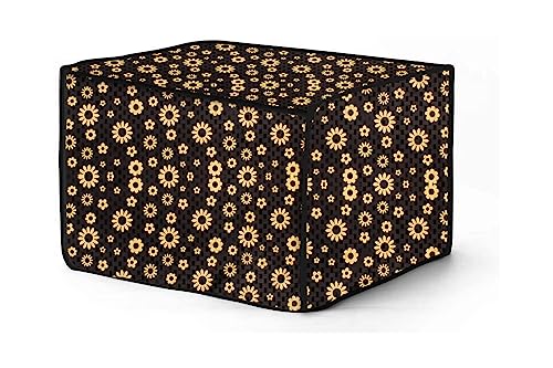 Image of The Furnishing Tree PVC Waterproof Microwave Oven Cover Compatible for Panasonic 20 L Convection NN-CT254BFDG Floral Pattern Yellow