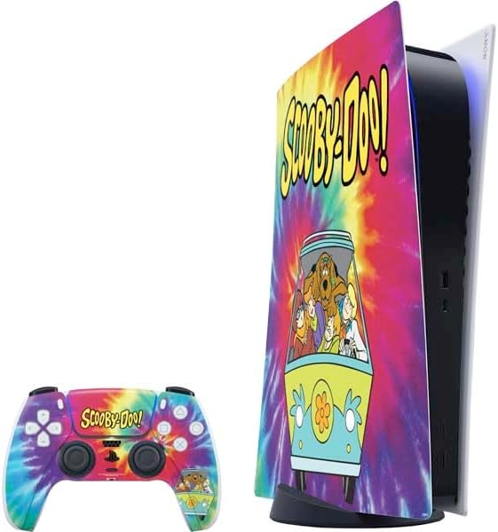 Skinit Decal Gaming Skin Compatible with PS5 Digital Edition Bundle - Officially Licensed Scooby Doo Scooby-Doo Tie Dye Design