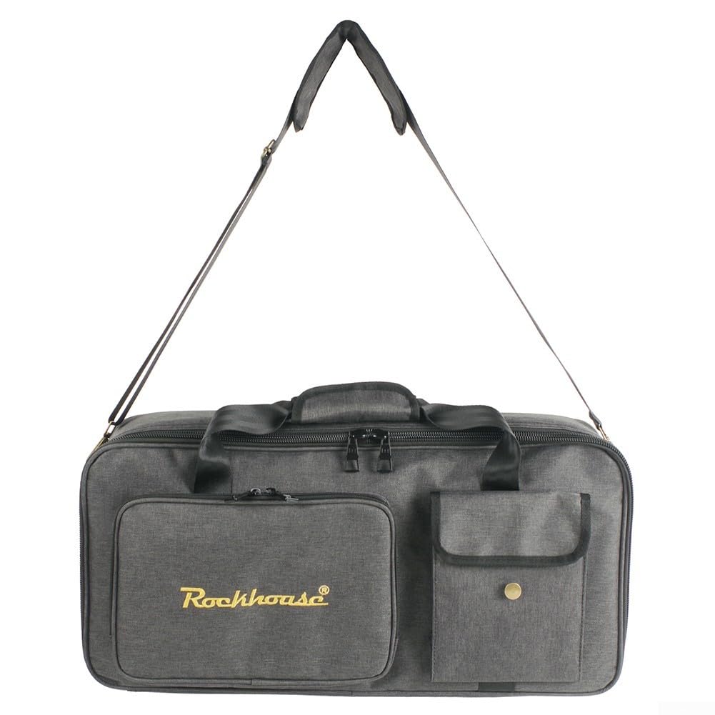 Custodia portatile per pedaliera per chitarra, custodia protettiva per effetti a pedaliera, custodia compatta con panno Oxford di lunga durata, borsa per pedali di grande capacità, inchiostro (L)