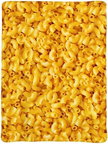 Macaroni and Cheese Blanket ,Fleece Throw Blanket Super Soft Warm Therma Plush Bed Couch Living Room