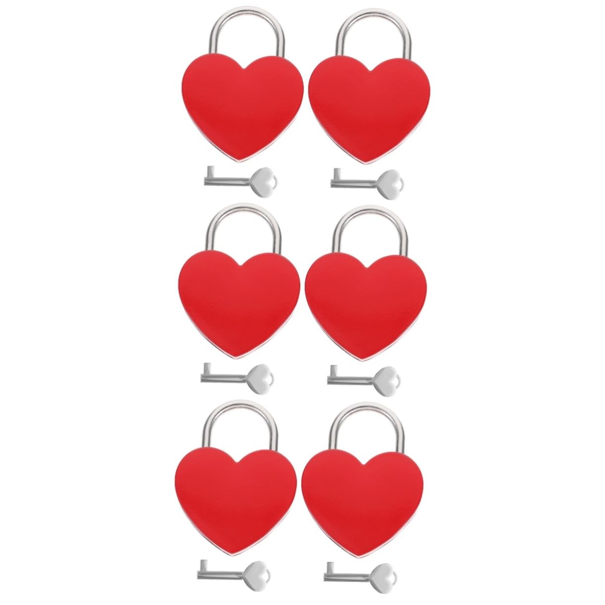 ARTIBETTER 6 Set Di Lucchetti A Forma Di Cuore Per Bagagli Lucchetti in Lega Di Zinco Chiavi Piccoli Armadietti Cassaforte Decorativa Da Viaggio