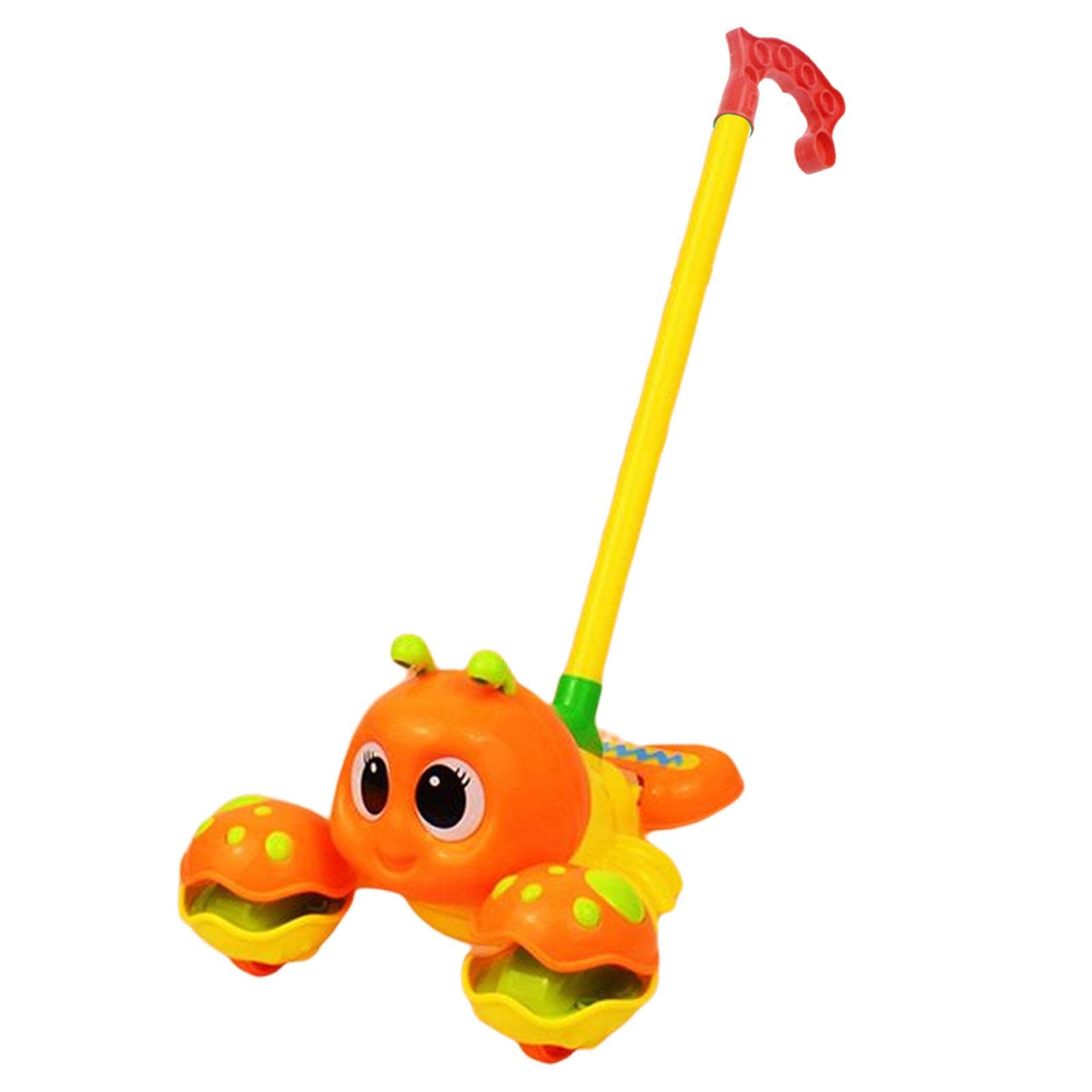 perfeclan Frühes Lernen Handschiebespielzeug Lernspielzeug Schieben Outdoor Fahrzeuge Spielzeug Trolley für Mädchen Jungen Kleinkind Geburtstagsgeschenk