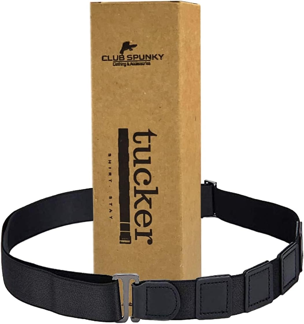 Unisex Shirt Tucker belt strap Maximum Strech (Size 28 to 46) - Black