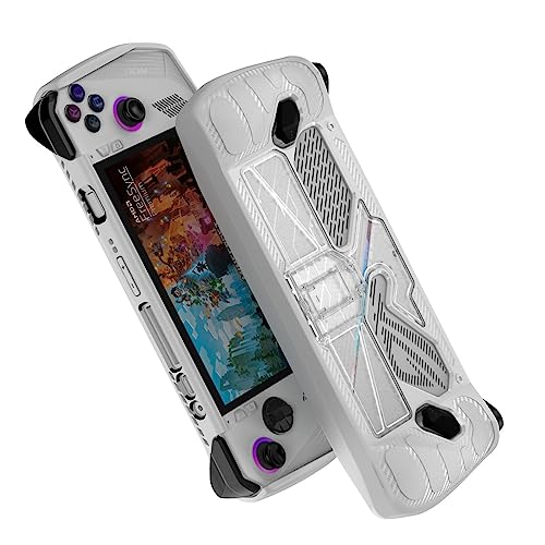 LICHIFIT TPU+PC Protective Case Cover with Foldable Stand for ASUS Rog Ally Handheld Game Console Shell Skin with Back Support Bracket Accessories