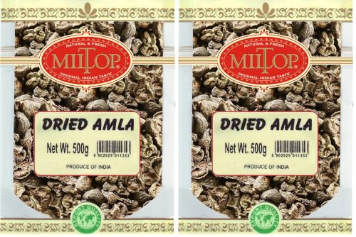 Image of MILTOP Mltop Natural Dried Amla Sukha Amla for eating, 500g (Pack of 2)