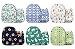 Mama Koala One Size Baby Cloth Pocket Diapers, Adjustable Washable And Reusable, 6 Packs + 6 Microfiber Inserts
