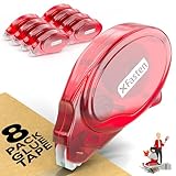 XFasten Adhesive Roller for Scrapbooking, 8mm x 30ft 8-Pack Double Sided Glue Tape Roller, Scrapbook Supplies for Adults, Photo Tape for Scrapbooking