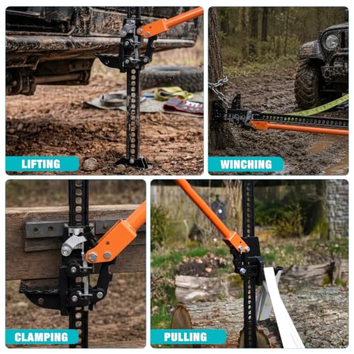 Image of Nilight Farm Jack 36 inch, Utility High Lift Ratcheting Off Road Jack | 7000 lbs /3 Ton Capacity