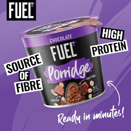 FUEL10K High Protein Chocolate Porridge Oat Cereal Pot, 70 G (Pack Of 8) - 3