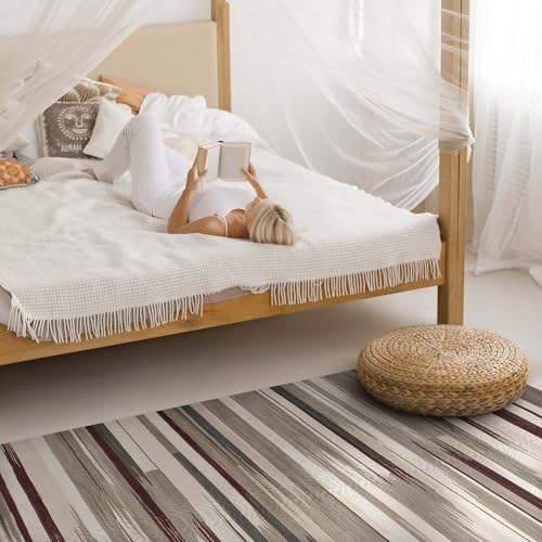 Tapis en vinyle d'architecte 140x210 cm style maison déco