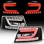 ACANII - For [Factory Non-LED Tail Light Model] 2005-2008 Audi A6 S6 C6 Black LED Tube Tail Lights Lamps Left+Right