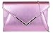 Girly HandBags Metallic Frame Clutch Bag Metallic Pink