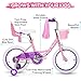 WEIZE Girls Bike for 4-7 Years Old Kids, 16 Inch Kids Bike with Training Wheels, Streamers, Basket and Doll Seat, Children Bicycles with Coaster Brake, Pink